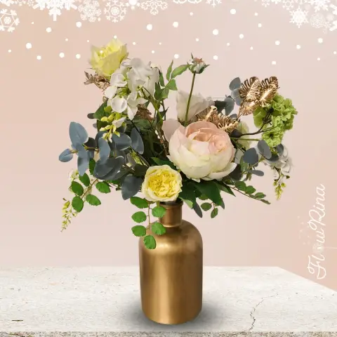 Zijde boeket goud