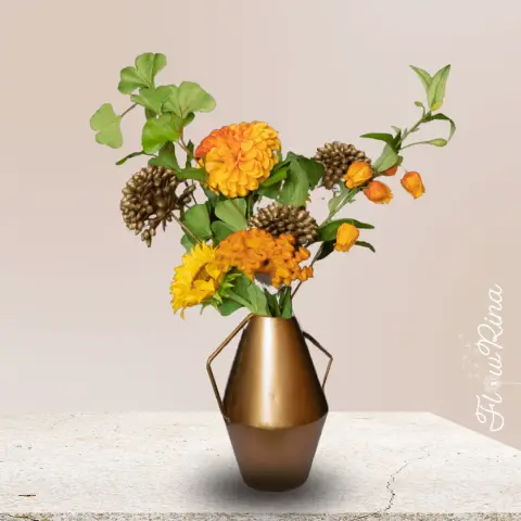 klein zijdeboeket