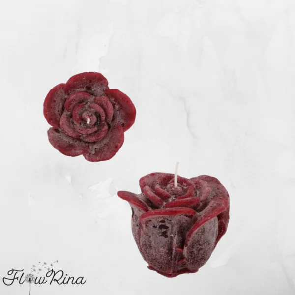 Swirl led wax kaars bordeaux | Maan